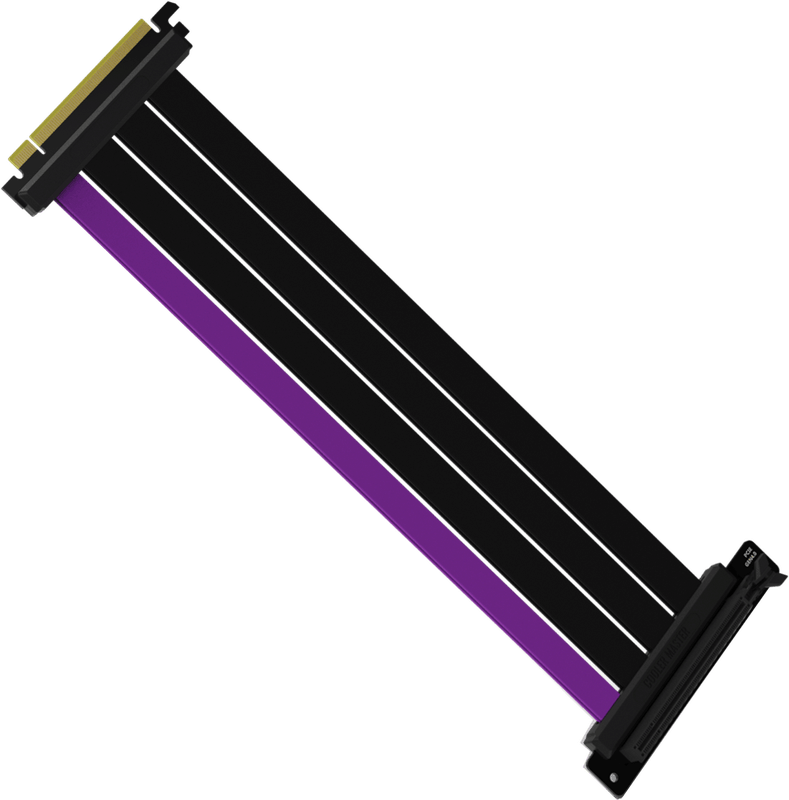 Cooler Master MasterAccessory Riser Cable PCIe 4.0 x16 - 300mm, Zwart Cooler Master MasterAccessory Riser Cable PCIe 4.0 x16 - 300mm, Zwart